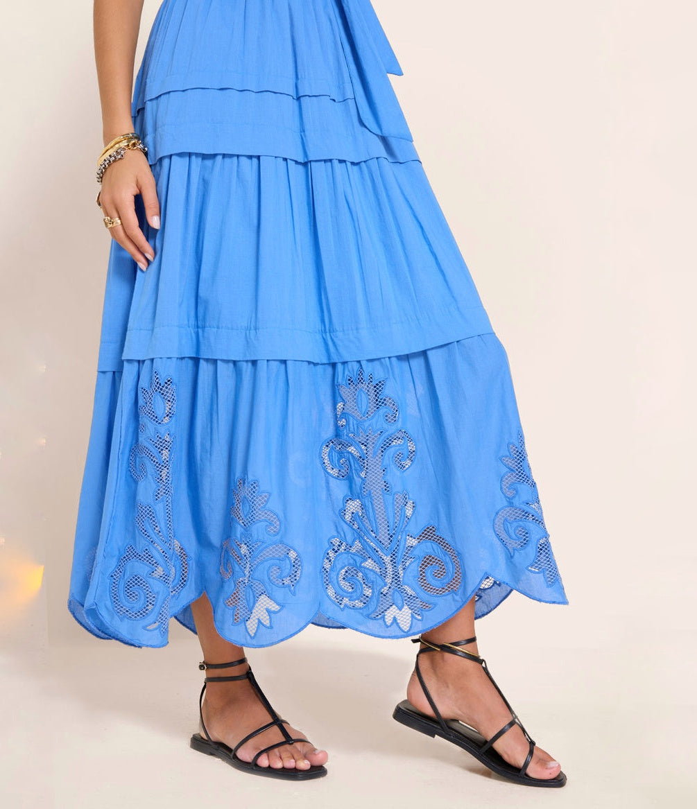 SC🤍RLET POPPIES Radhika Long Dress