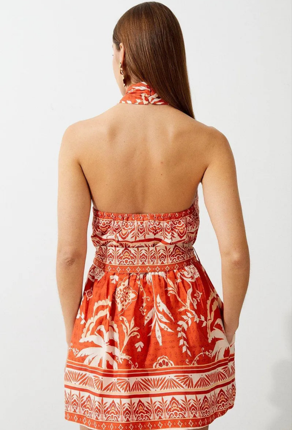 Kš¤REN MILLEN Printed Viscose Cross Body Woven Mini Dress