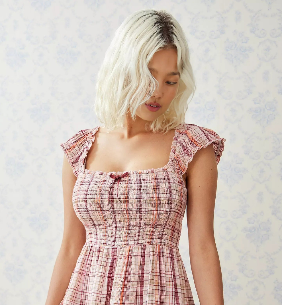 URBAN ⚪️UTFITTERS Kimchi Blue Rae Plaid Playsuit Romper