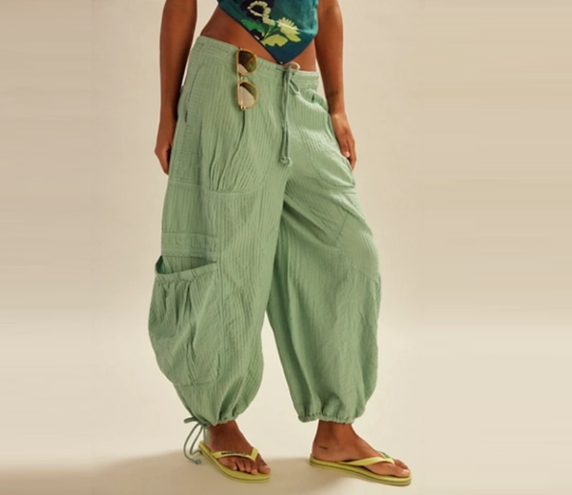FREE PE⚪️PLE Rush Effect Parachute Pants