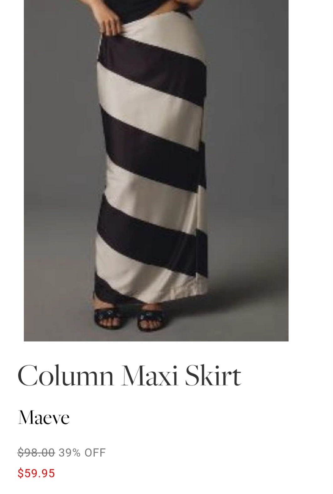 ANTRH⚪️POLOGIE Maeve Column Maxi Skirt