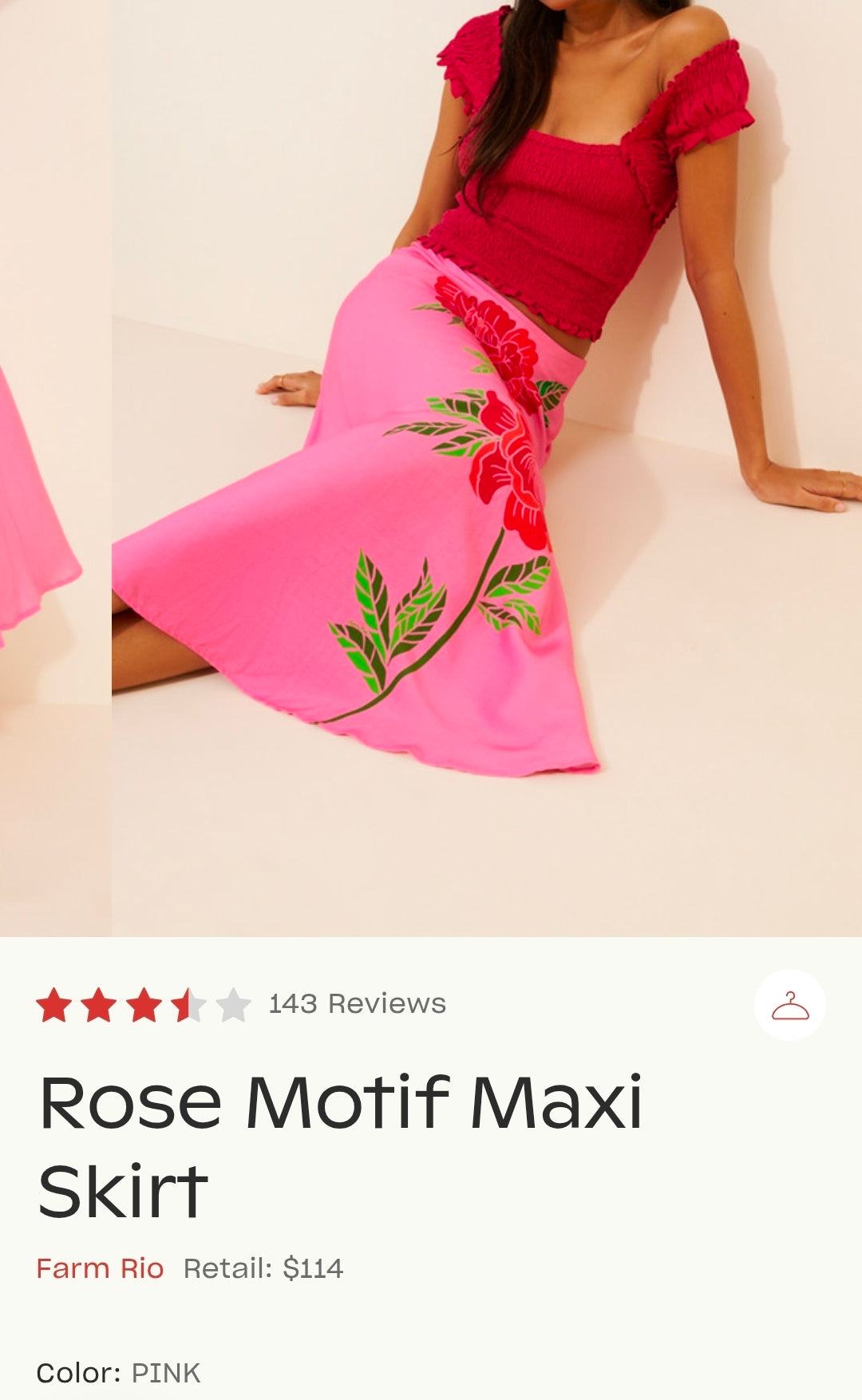 Farm Rio - Rose Motif Maxi Skirt (Surplus)
