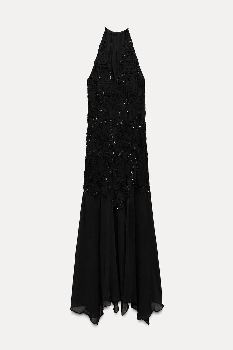 Zara SEQUINNED Halter Dress (Surplus)