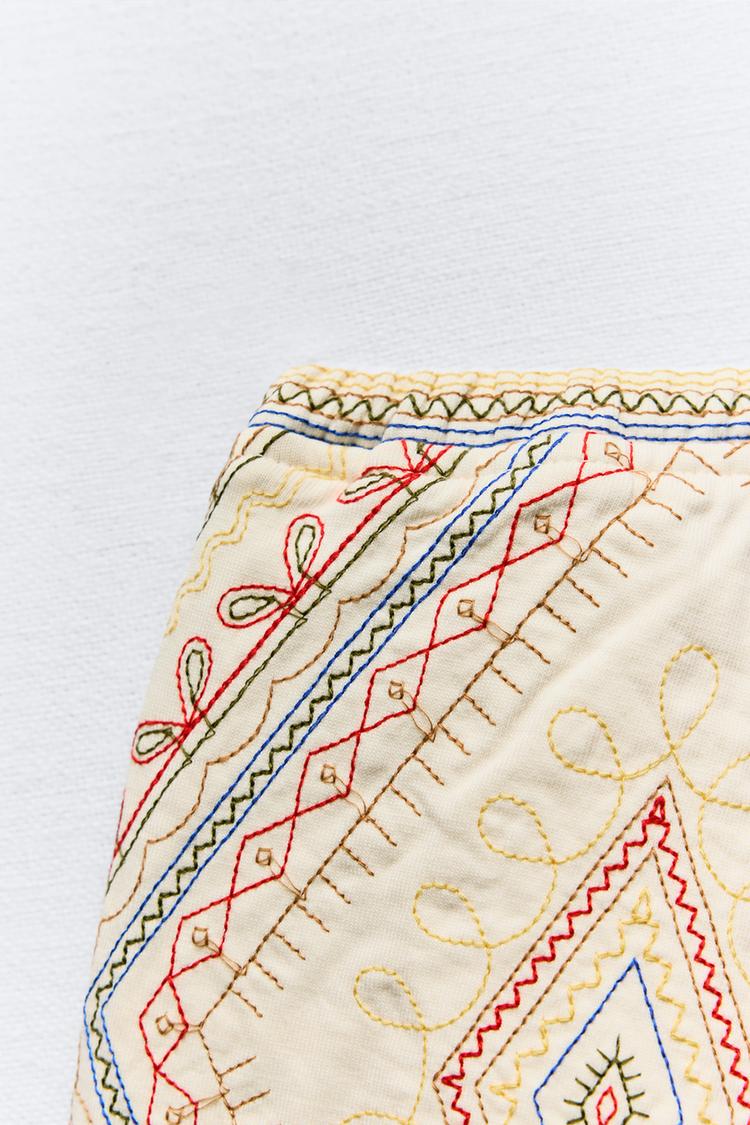 Zara Embroidered Beaded Waistcoat and Shorts set (Surplus)