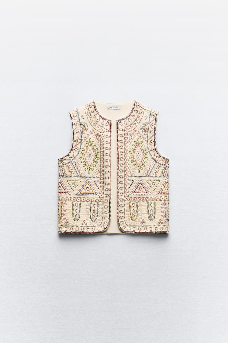 Zara Embroidered Beaded Waistcoat and Shorts set (Surplus)