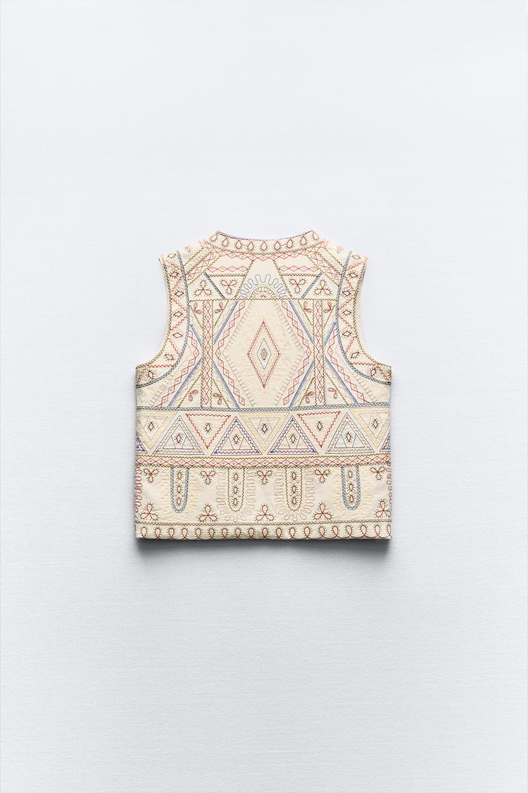 Zara Embroidered Beaded Waistcoat and Shorts set (Surplus)