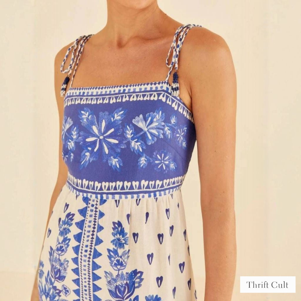 FARM RI⚪️ Short Floral Beauty Dress