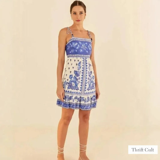 FARM RI⚪️ Short Floral Beauty Dress