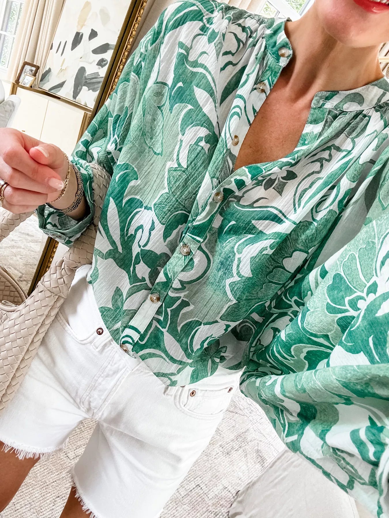 ANTHR⚪️POLOGIE The Sidney Batwing Blouse by Pilcro
