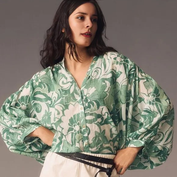 ANTHR⚪️POLOGIE The Sidney Batwing Blouse by Pilcro