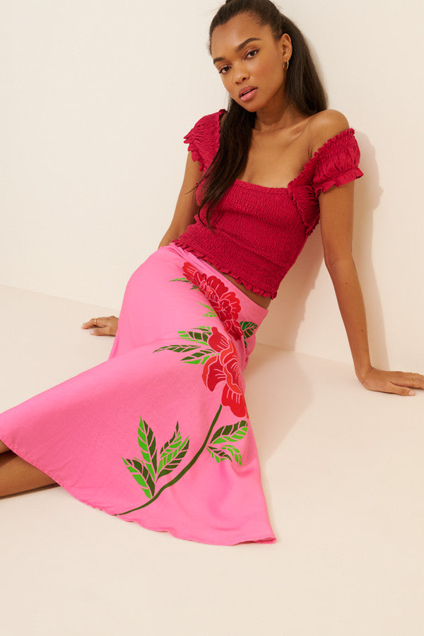 Farm Rio - Rose Motif Maxi Skirt (Surplus)