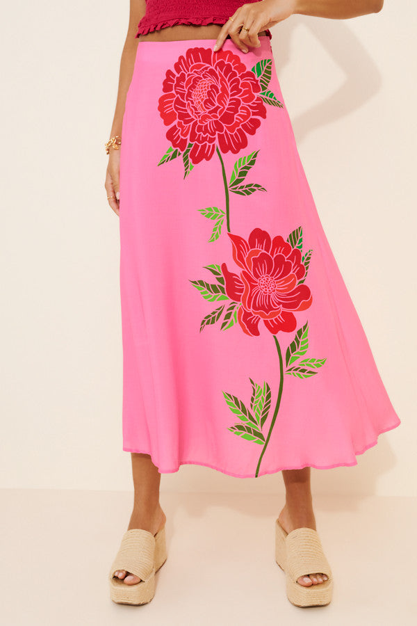 Farm Rio - Rose Motif Maxi Skirt (Surplus)