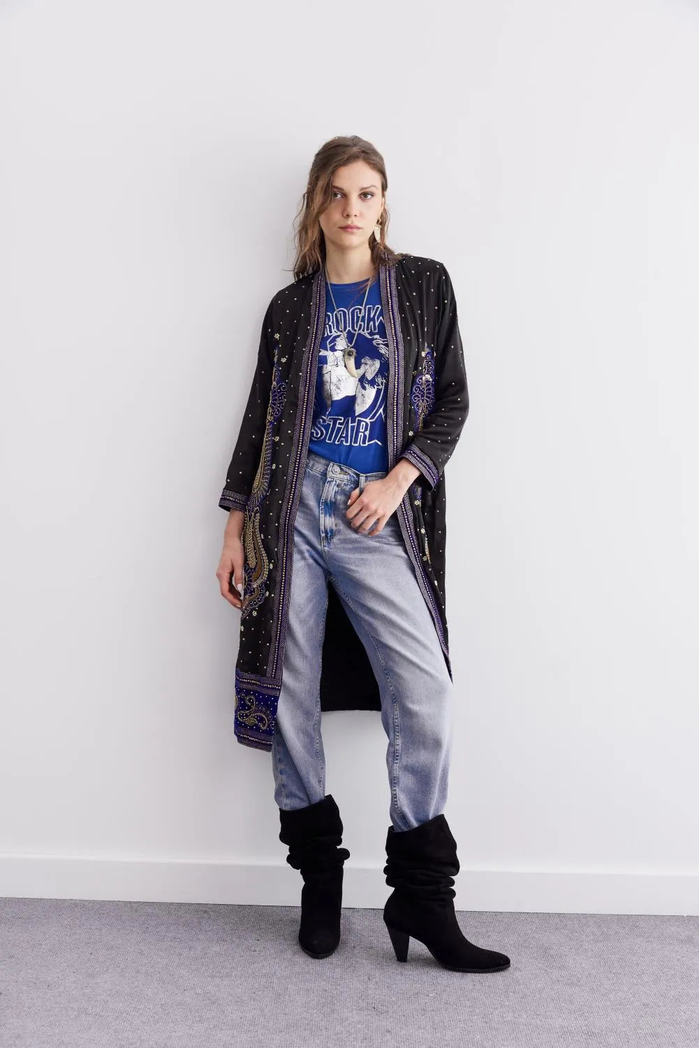 Rapsodia Sultan Kimono in Embellished Satin (Surplus - New)