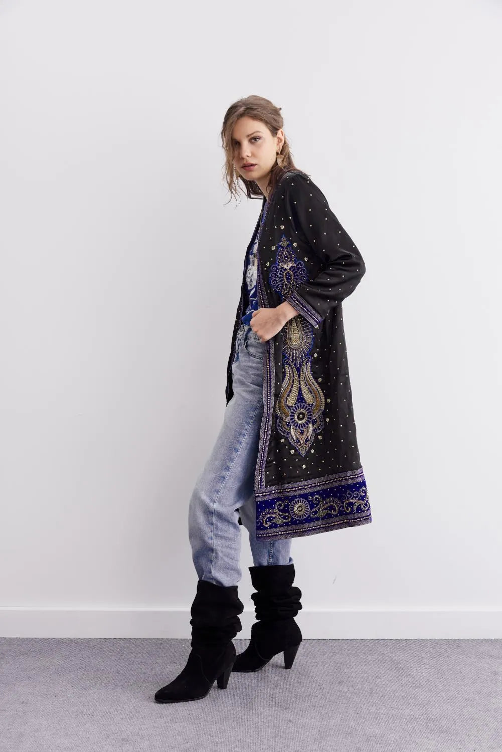 Rapsodia Sultan Kimono in Embellished Satin (Surplus - New)