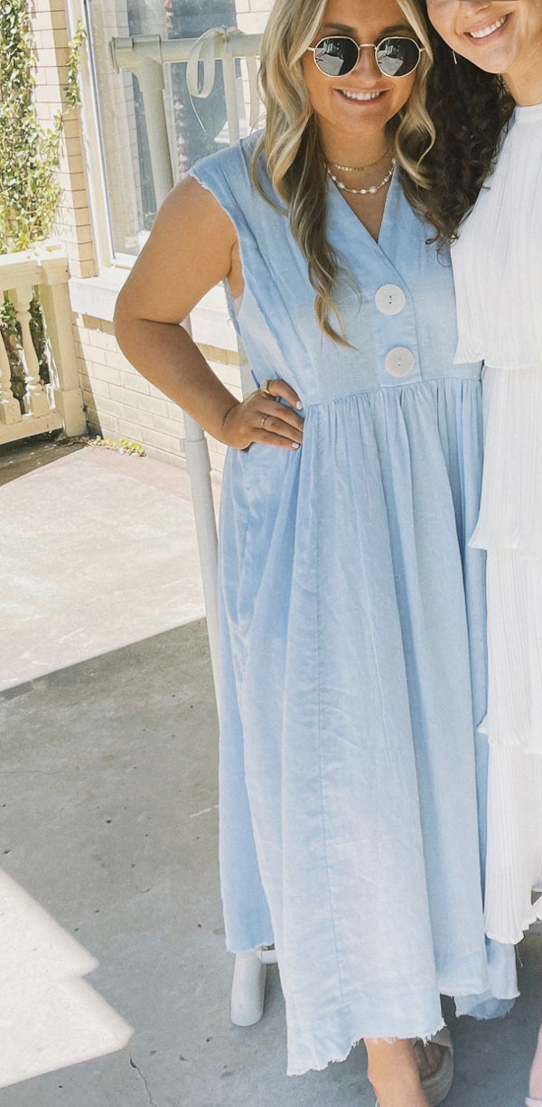 ANTHROPOLOGIE V-Neck Apron Dress (Surplus)