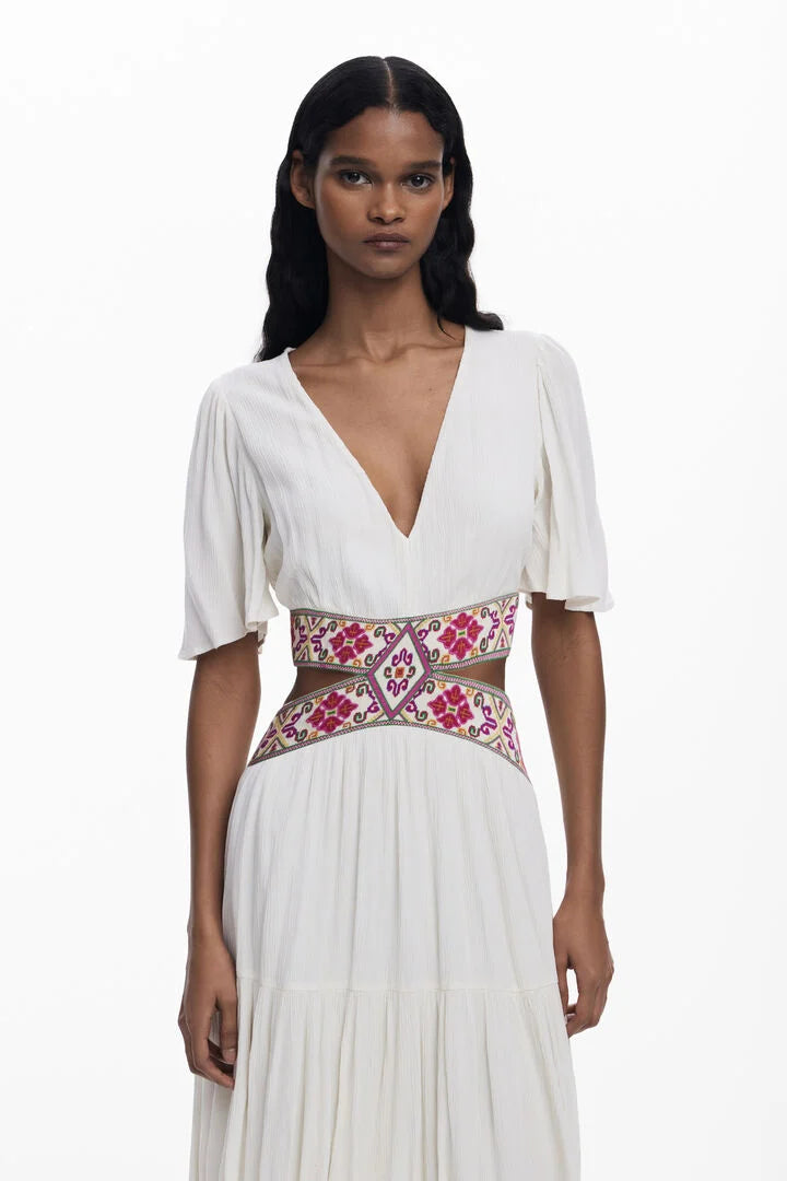 Desigual (surplus) Embroidered cut-out dress