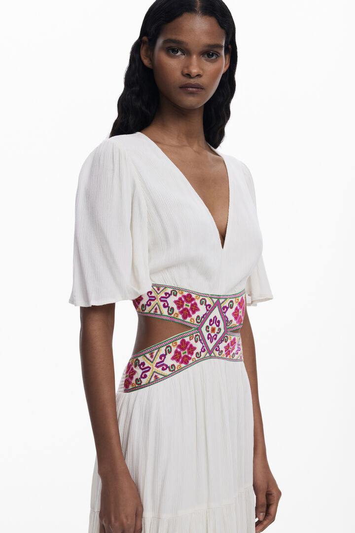 Desigual (surplus) Embroidered cut-out dress