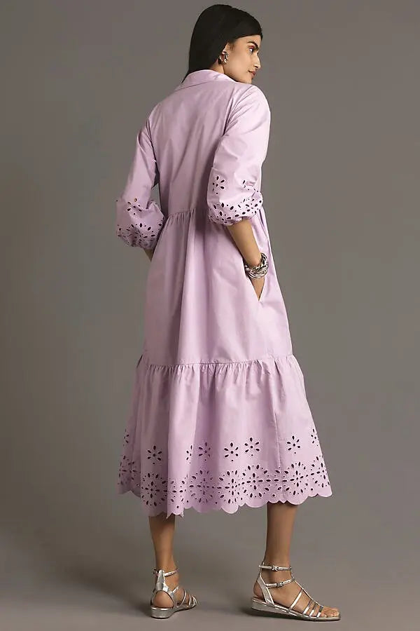 Anthropologie The Bettina Tiered Shirt Dress by Maeve (Surplus)