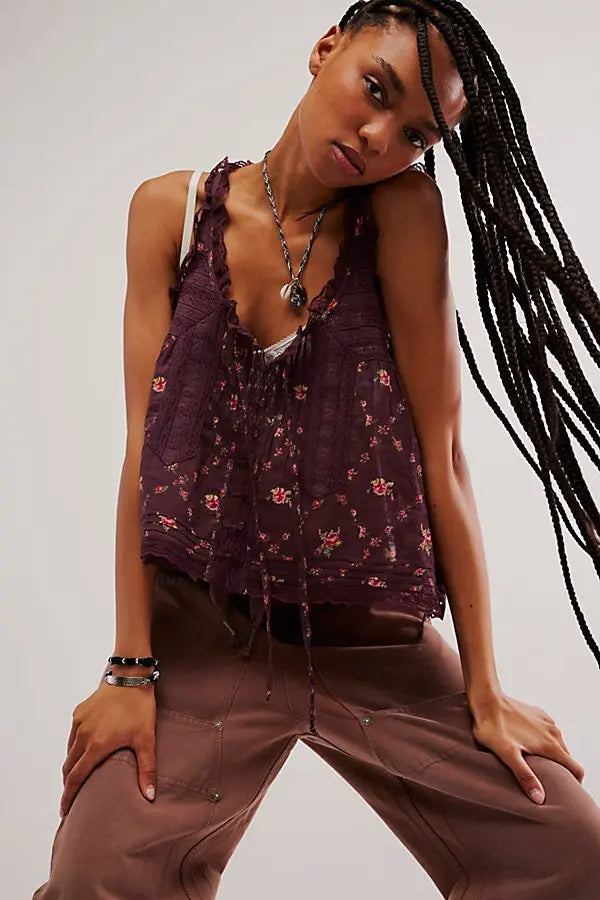 FREE PEOPLE Forevermore Printed Tank (Surplus)