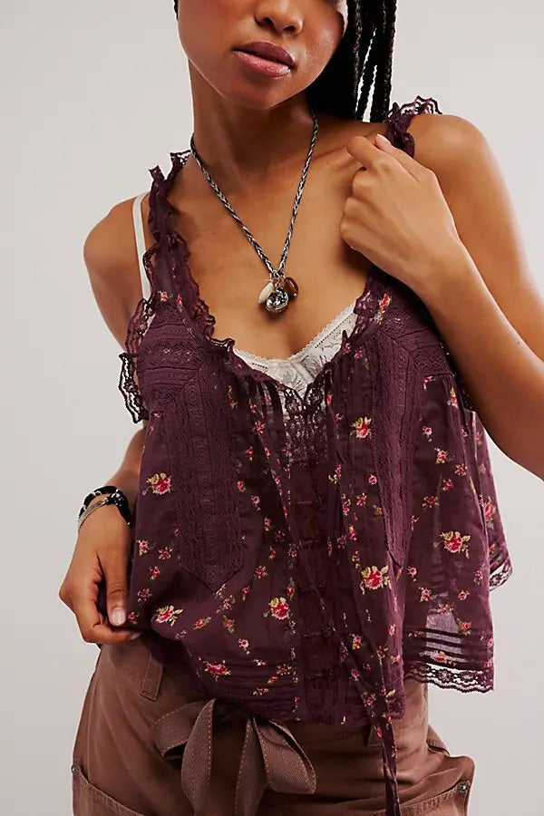 FREE PEOPLE Forevermore Printed Tank (Surplus)