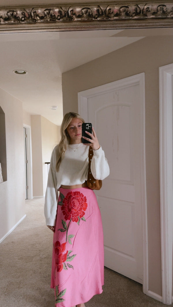 Farm Rio - Rose Motif Maxi Skirt (Surplus)