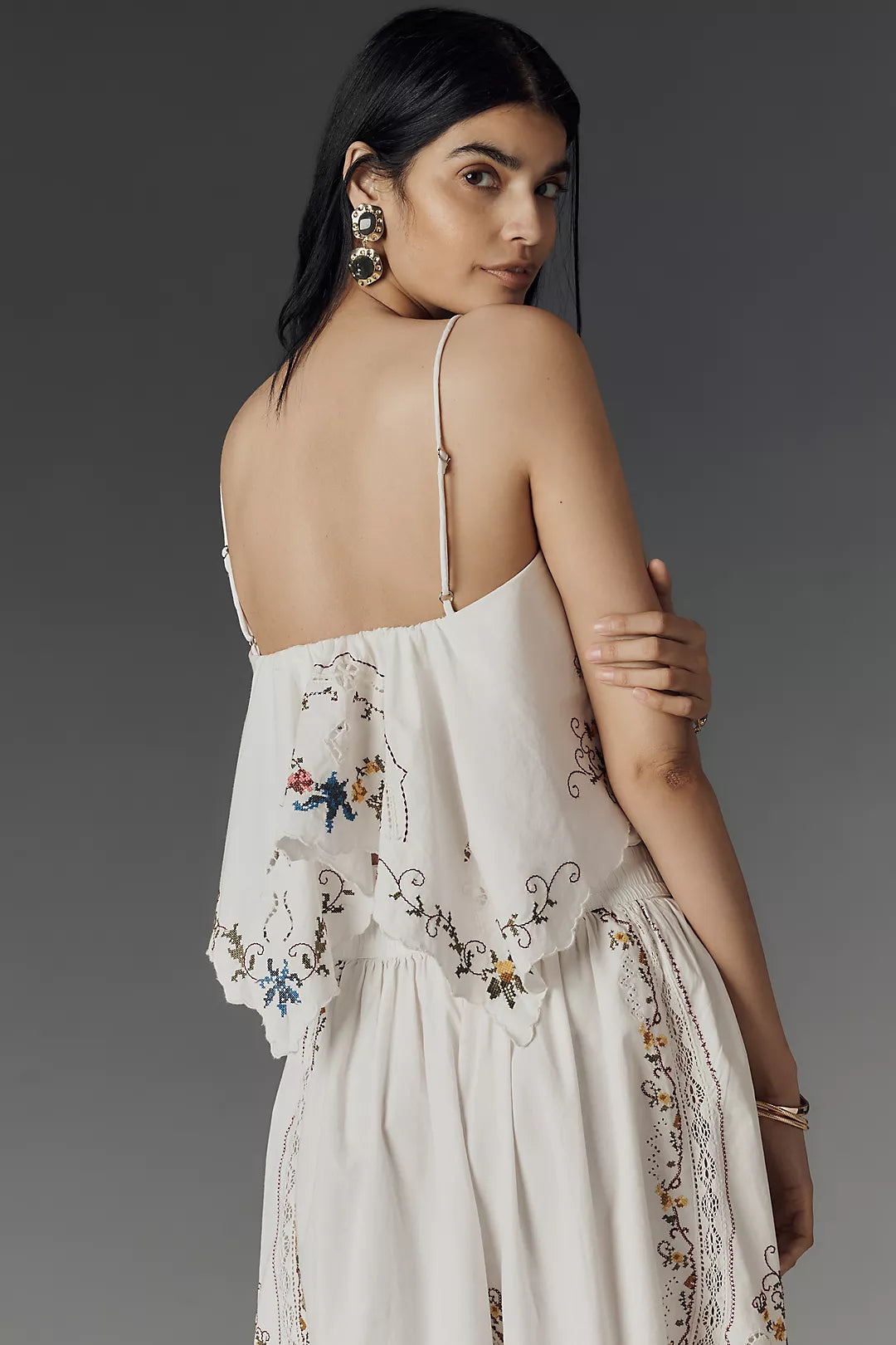 Anthropologie Hanky Cropped Cutwork Tank Top (Surplus - New)
