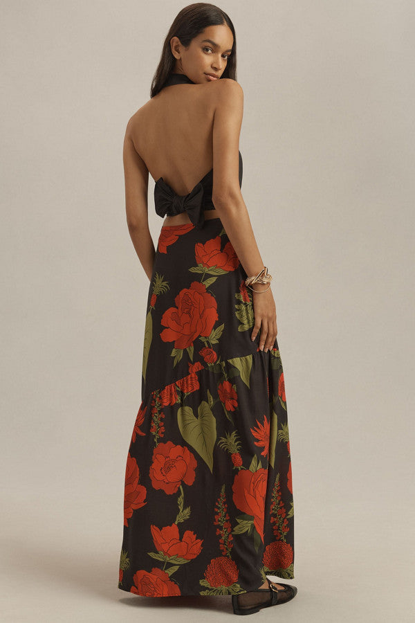 Farm Rio - Floral Maxi Slip Skirt (surplus)