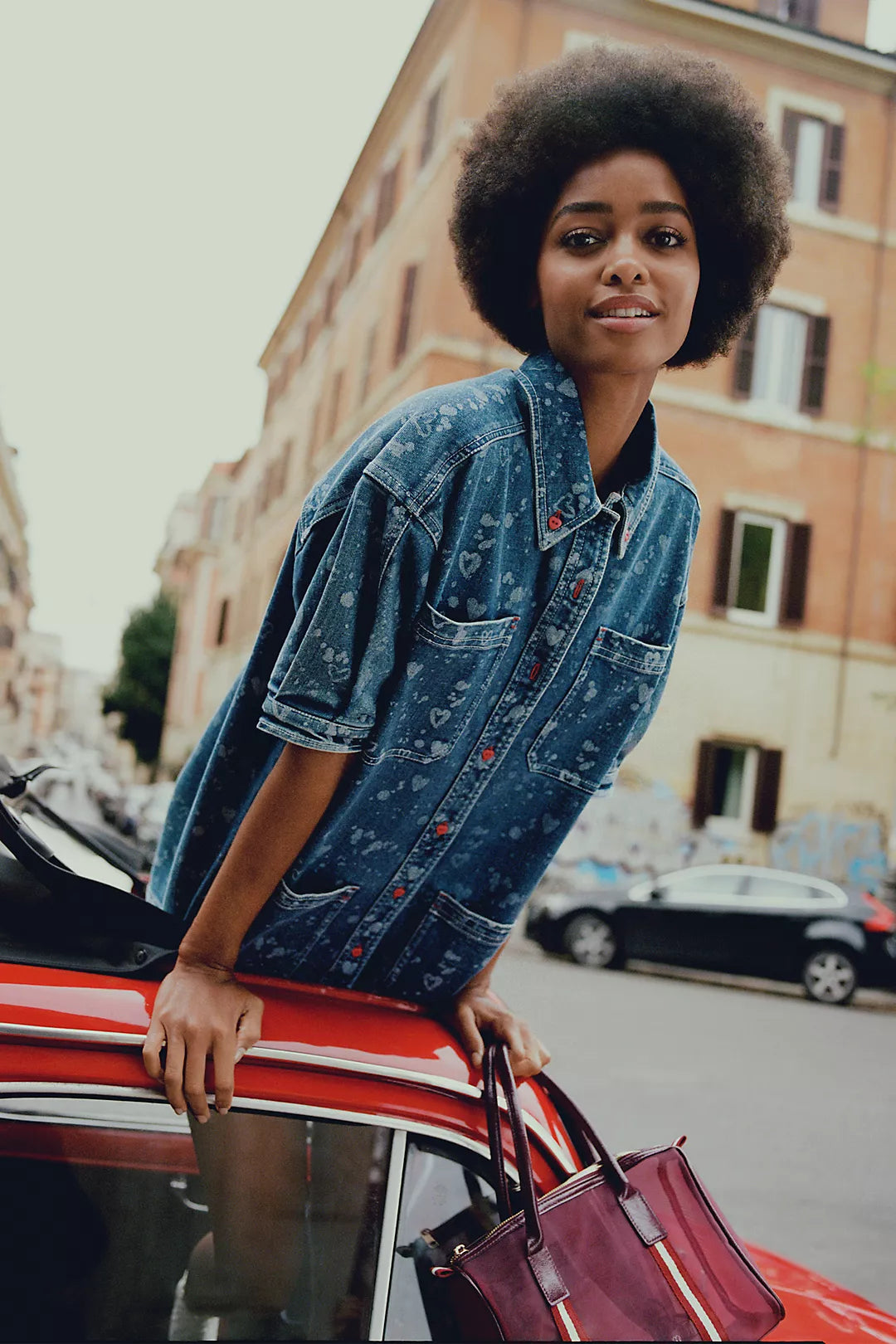 Pilcro Denim Buttondown Shift Dress (Surplus)