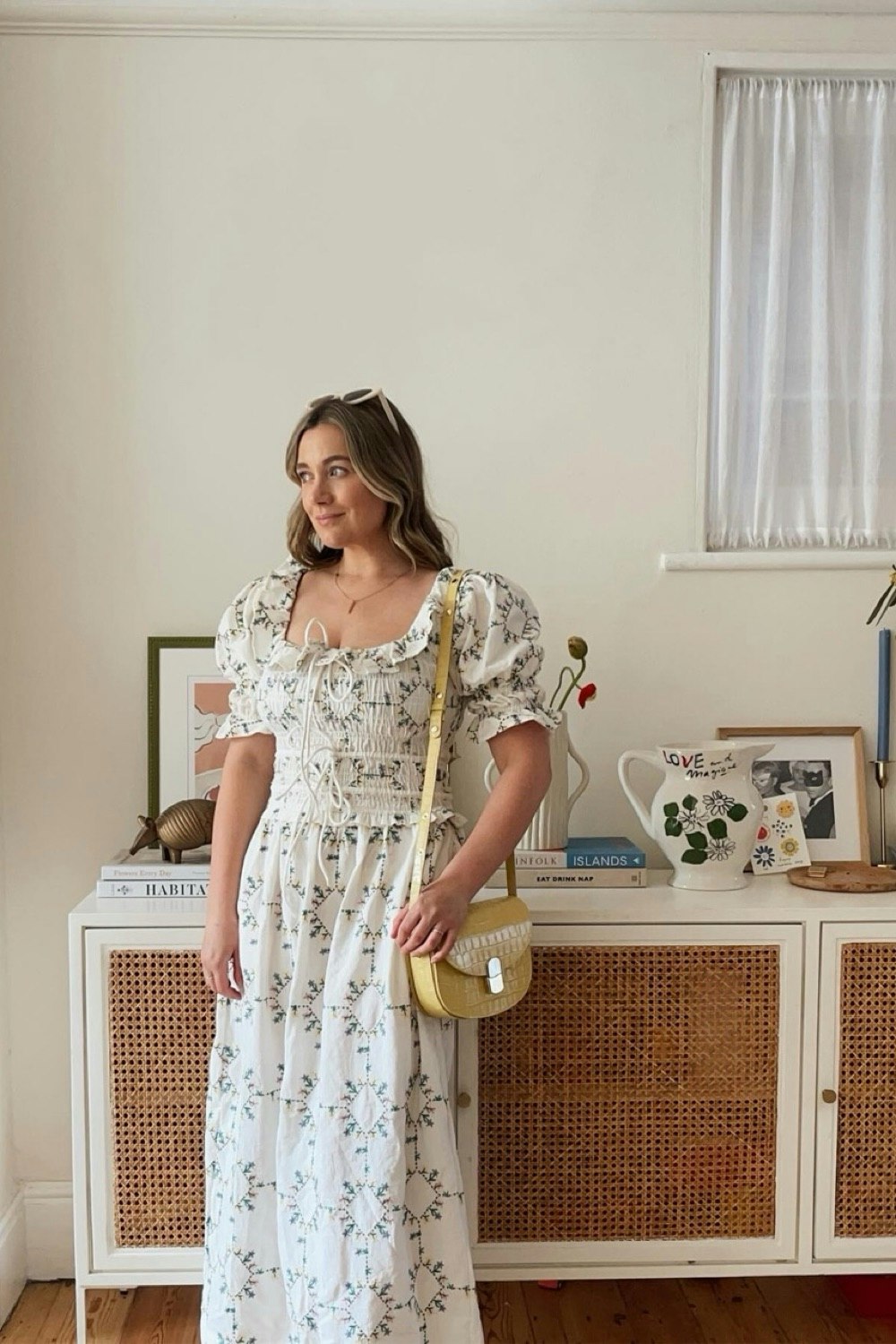 Damson Madder Heidi Embroidered Midi Dress