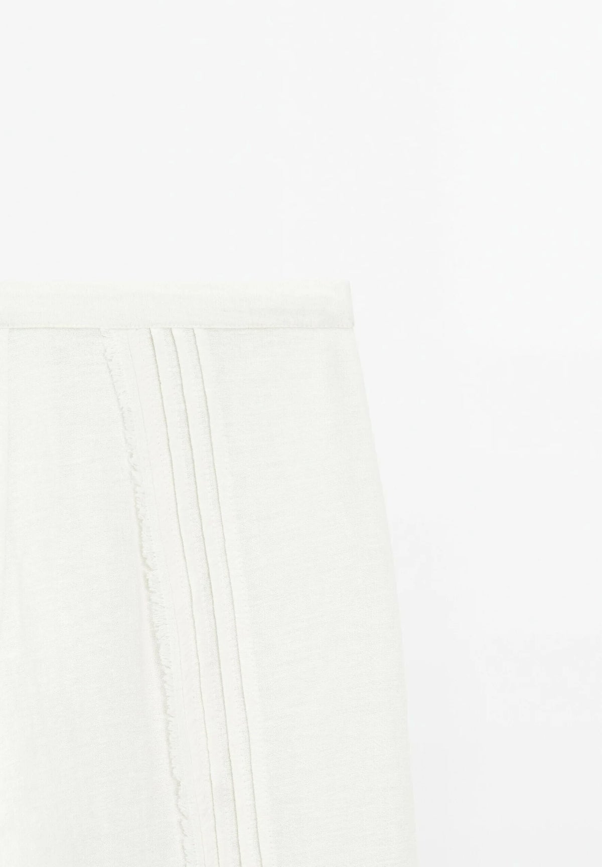 Massimo Dutti Ecru Cotton Blend Top & Wide-Leg Trousers Set (Surplus - New)