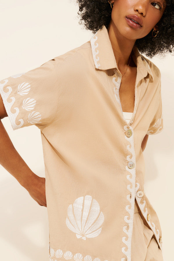SH⚪️W ME YOUR MUMU Parker Buttondown Shirt & Shorts Set