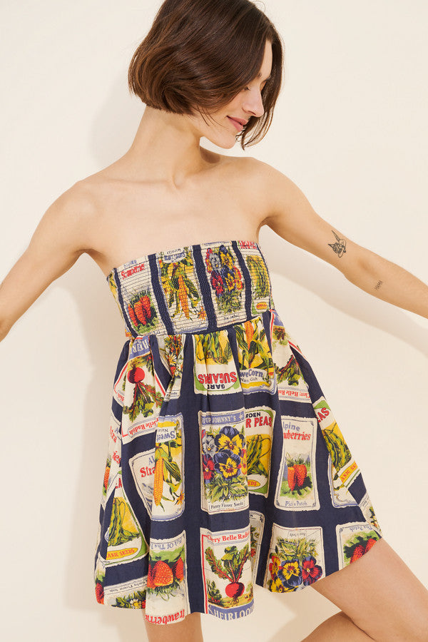 Juliana Smocked Strapless Mini Dress (Surplus)