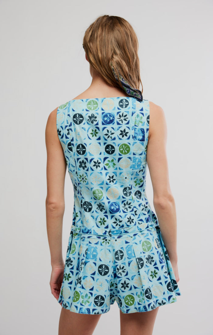 Free People (no belt) dune dancer belted playsuit in sky blue (Surplus)