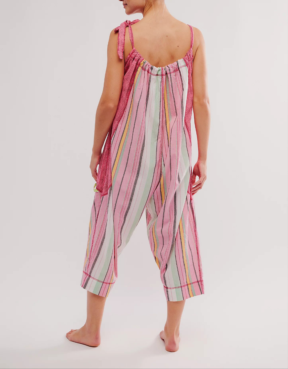 FREE PE⚪️PLE Dream In Color Convertible Jumpsuit Pink