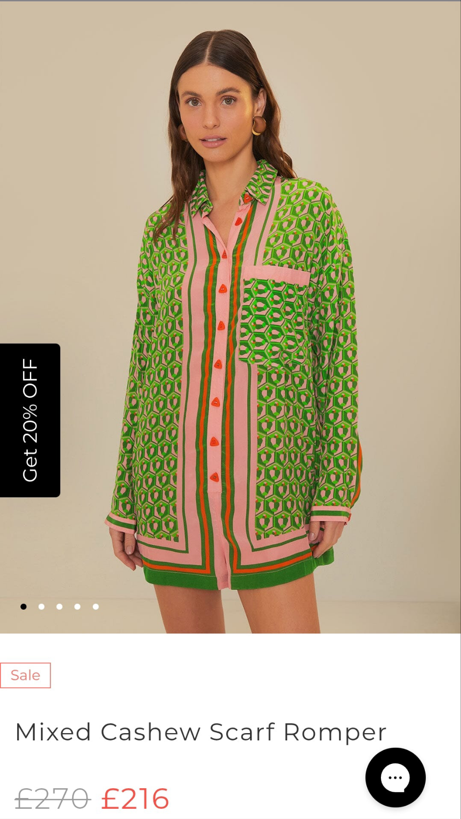 FARM RIO Mixed Cashew Scarf Romper (Surplus)