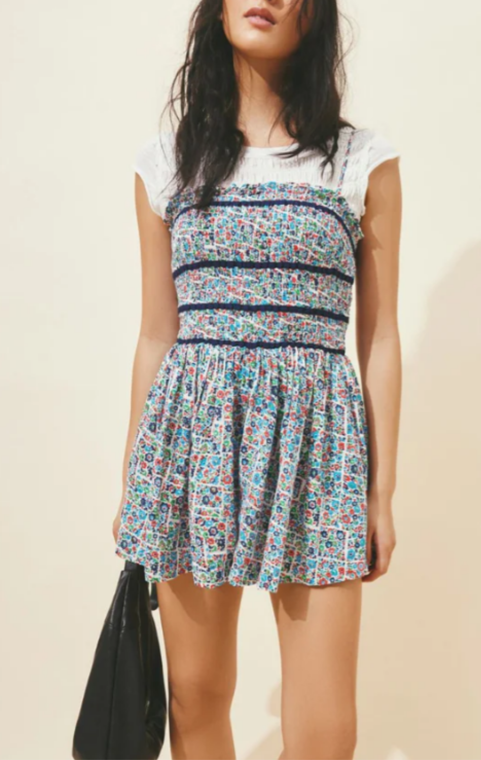 FREE PE⚪️PLE Women's Bali Checked out printed romper