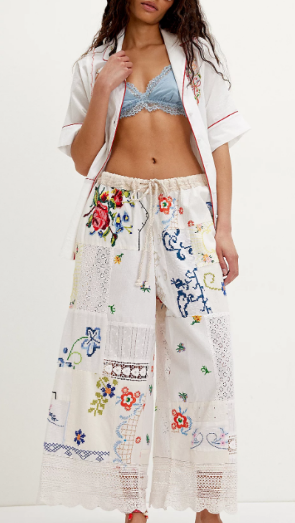 FREE PE⚪️PLE Wallflower Pull-On Pants white