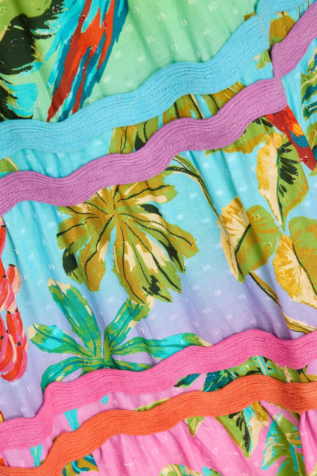 FARM RIO Printed Cotton Midi Skirt (Surplus)