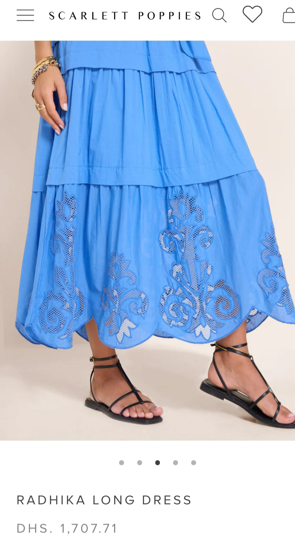 SC🤍RLET POPPIES Radhika Long Dress
