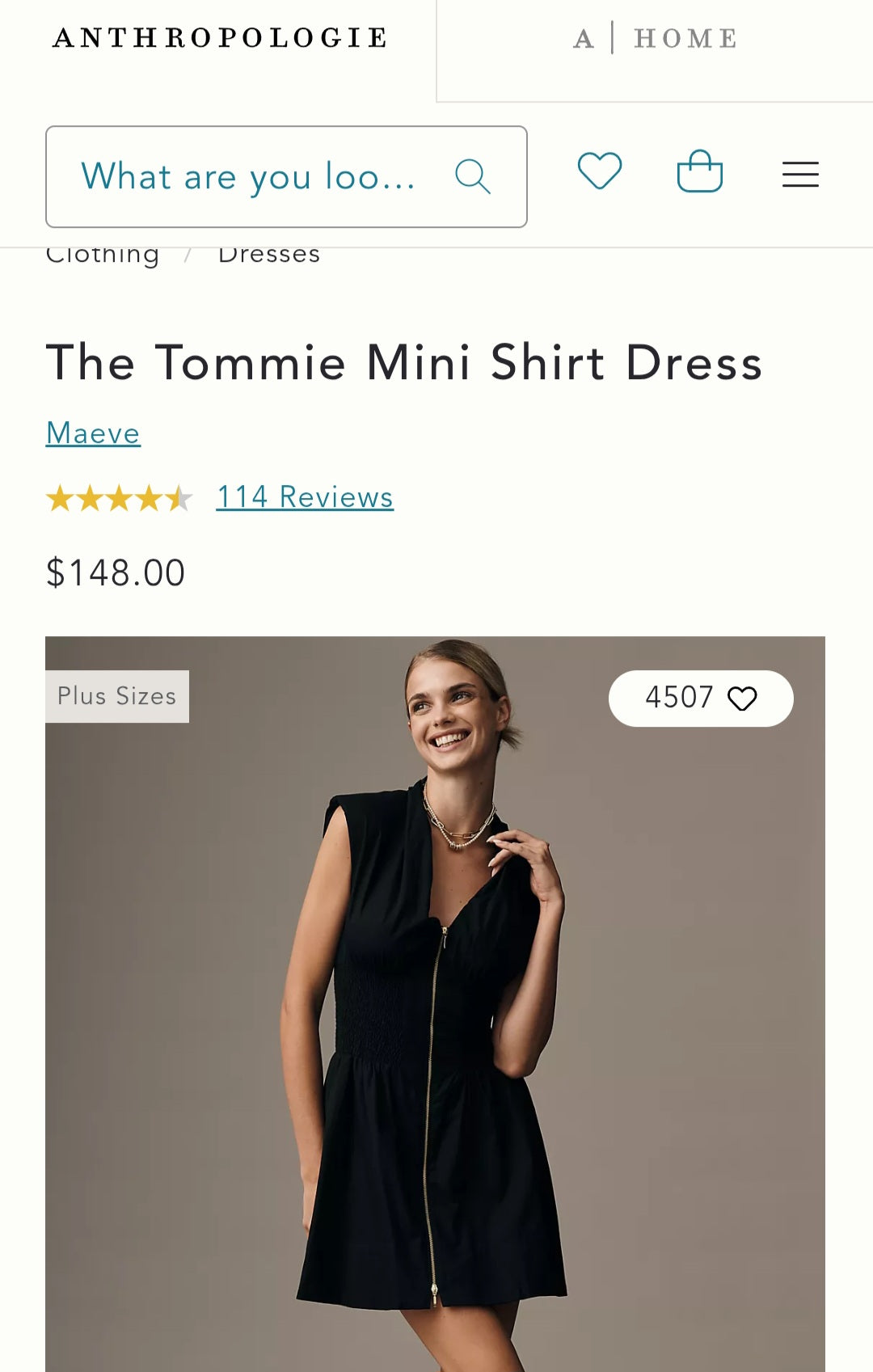 ANTHR⚪️POLOGIE The Tommie Mini Shirt Dress