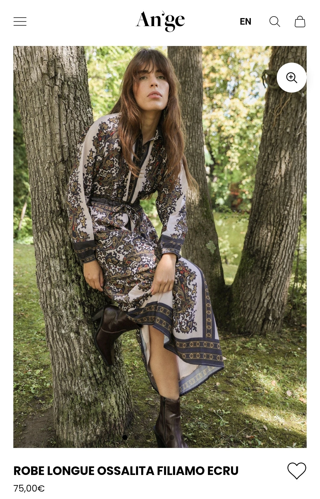 ANGE ROBE LONGUE OSSALITA filiamo ecru (Surplus)