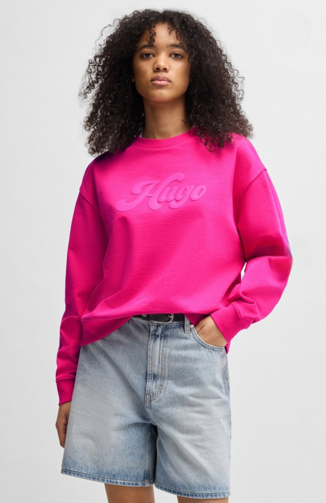 Hugo Regular-fit sweatshirt with retro logo(Surplus)