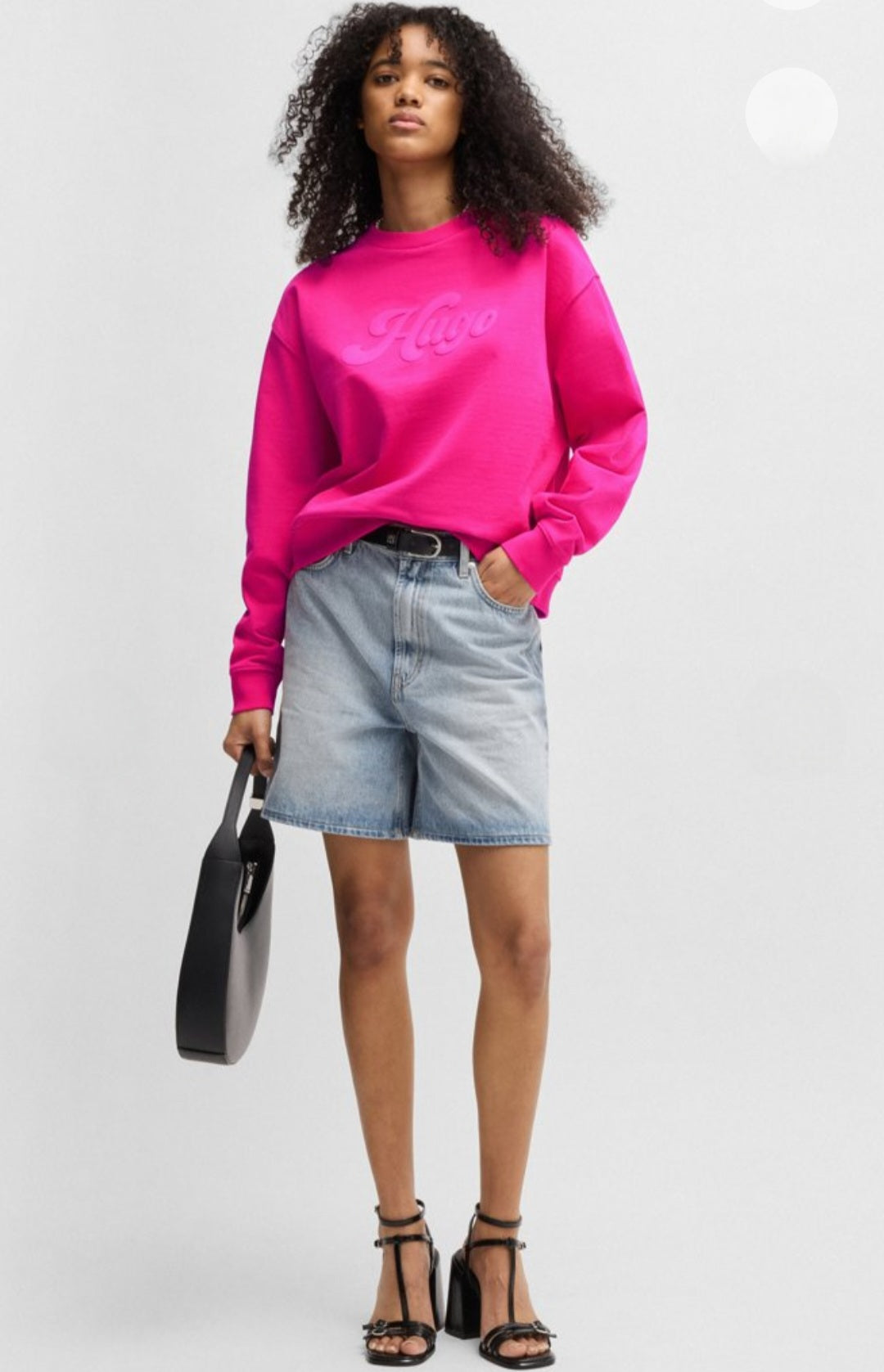 Hugo Regular-fit sweatshirt with retro logo(Surplus)