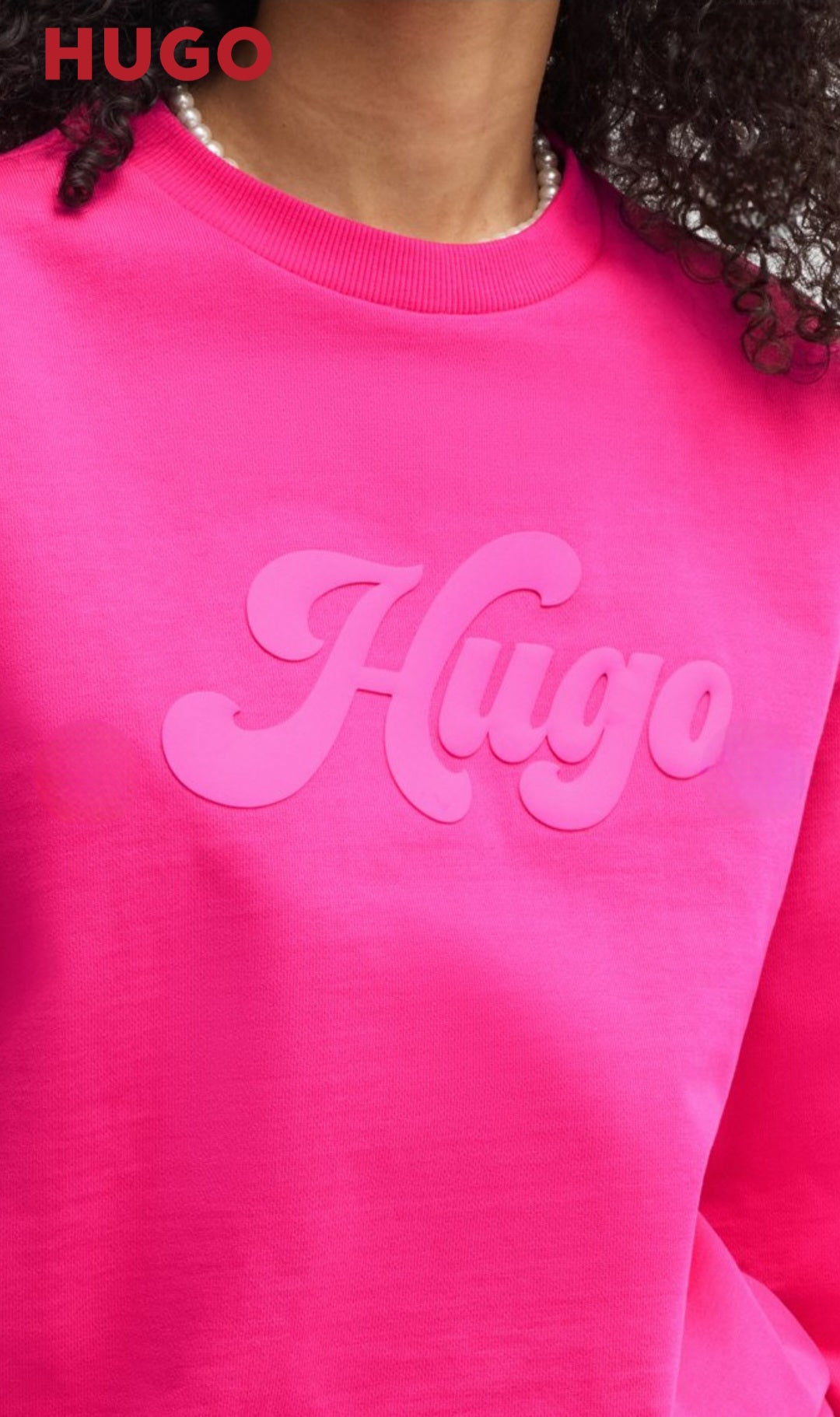 Hugo Regular-fit sweatshirt with retro logo(Surplus)