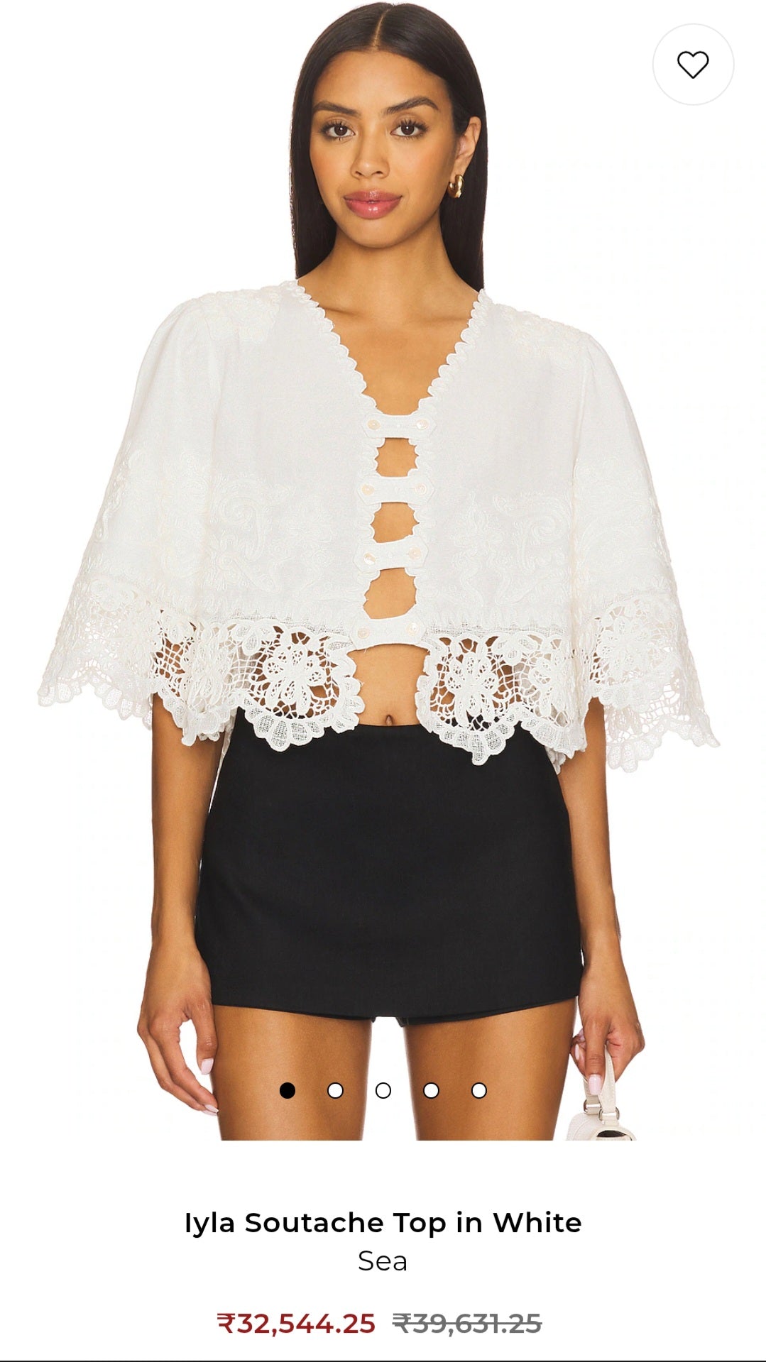 Sea New York Iyla Soutache Top in White (Surplus)