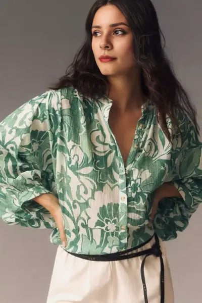 ANTHR⚪️POLOGIE The Sidney Batwing Blouse by Pilcro