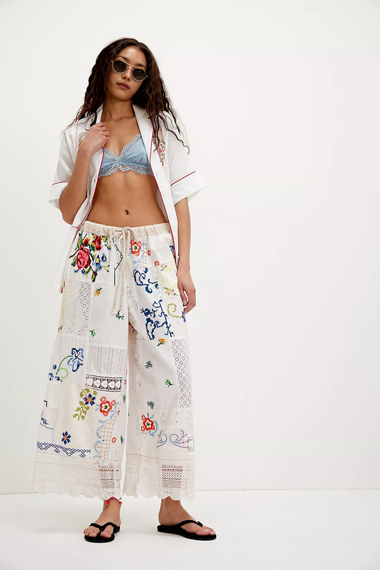 FREE PE⚪️PLE Wallflower Pull-On Pants white