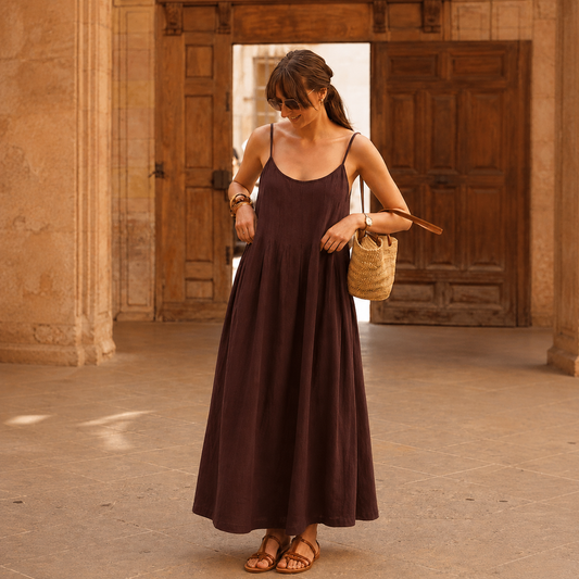 Mus Bombon Soleil Linen Maxi Dress (Surplus - New)