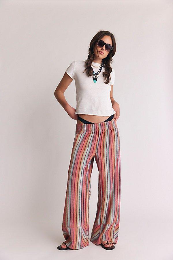 Free People Day's End Stripe Pants in Red Brown Combo (Surplus - New)