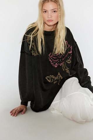 We The Free Washed Rosie Pullover by Free People (Surplus - New)